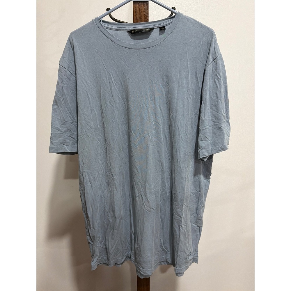 TravisMathew Mens XXL Blue Cotton Modal Blend Crewneck SS Coastal Casual T-Shirt